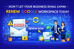 Renew your Google Workspace business email on time with expert Google Workspace support in Delhi